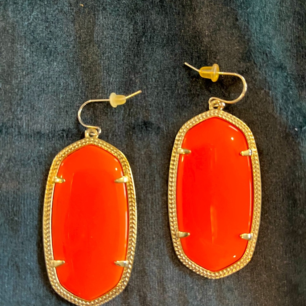 Kendra Scott EUC Danielle Orange Earrings